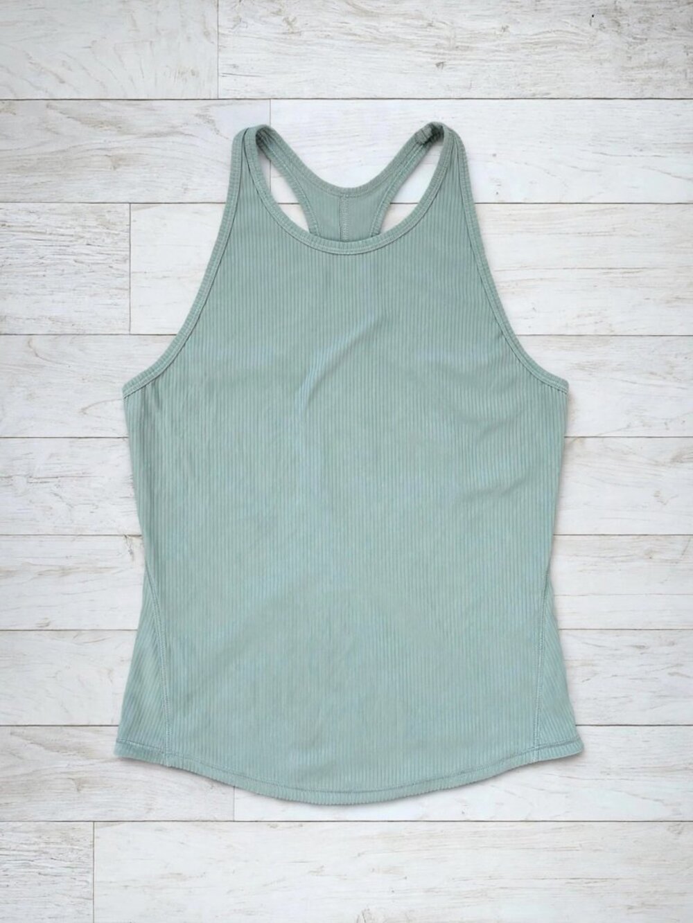 lululemon Ribbed Racerback Tank Sage Green Blue Size 6